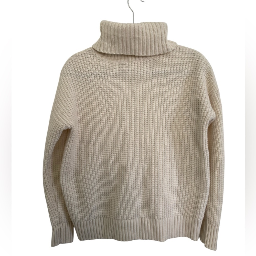 Lauren Ralph Lauren Black Label Cozy Wool Nylon Cotton Cream Turtleneck Sweater